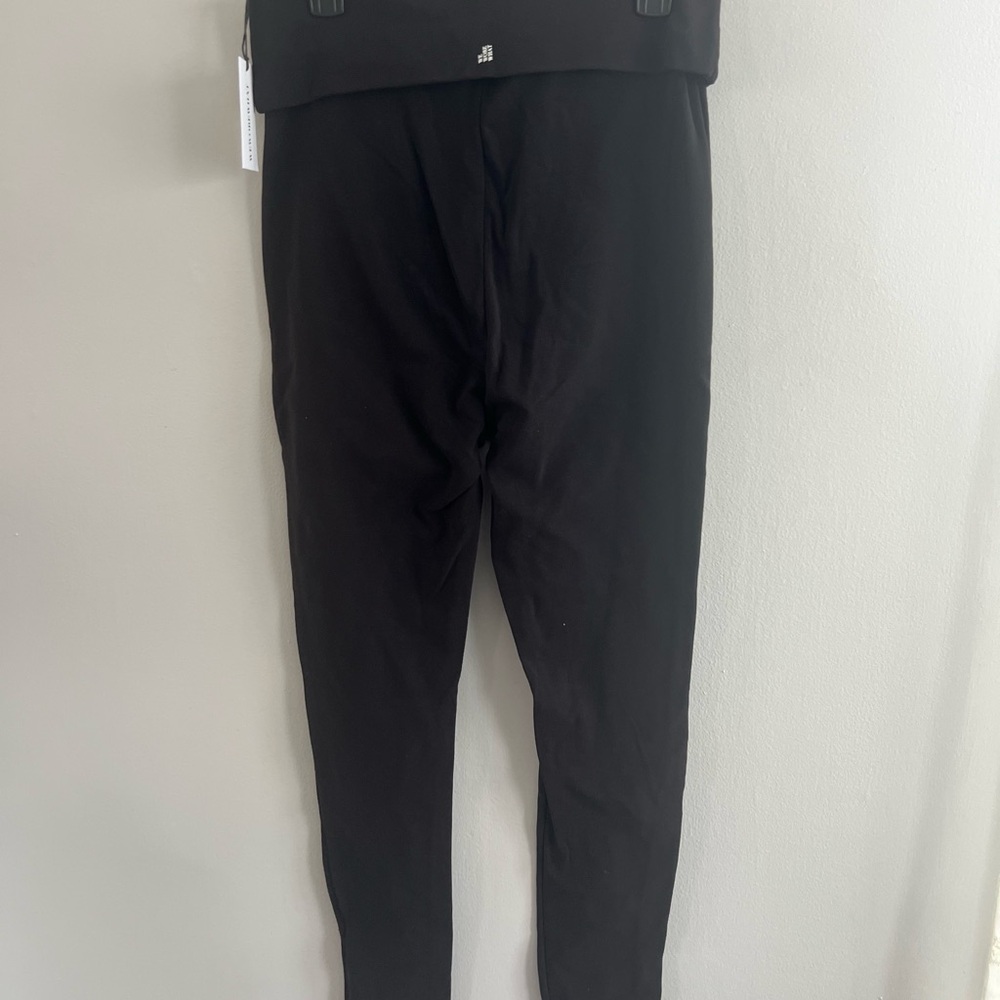 $78 WEWOREWHAT‎ Fold Over Slit Leggings Black Womens Size XL NWT Pants - Picture 4 of 6